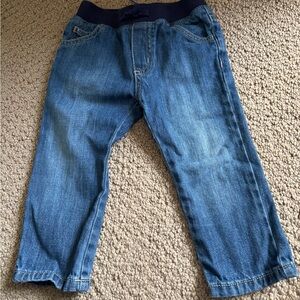 Gymboree Medium Blue Denim Jeans with Navy Elastic Waist